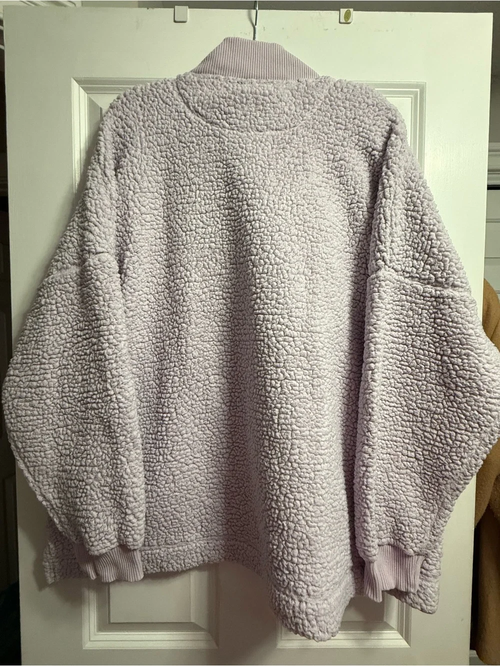 aerie Lavender Sherpa Quarter-Zip Pullover